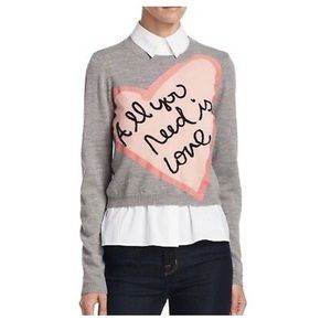 Limited run Beatles X Alice and Olivia sweater/button down combo in size xs